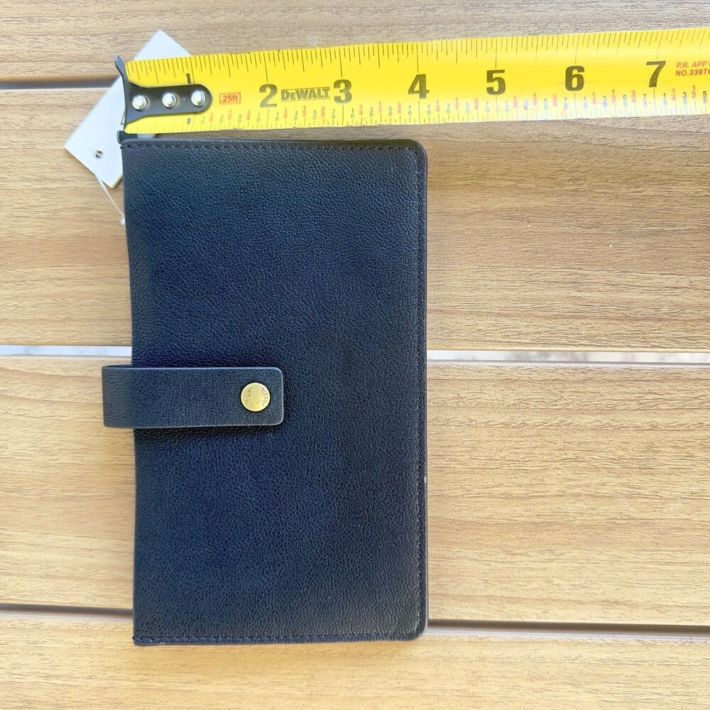 Fossil SL7556 Wallet Vale Leather Tab Wallet Black Organizer Clutch New - Picture 8 of 10